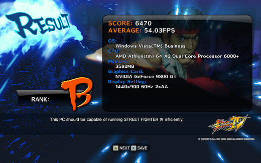 Street Fighter IV PC Benchmark