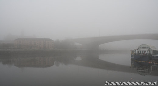 A foggy day in Glasgow.