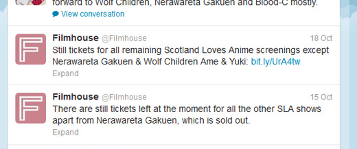 NeraGaku and Wolf Children Sold Out