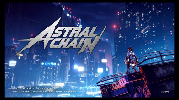 Astral Chain has a dynamic title screen.