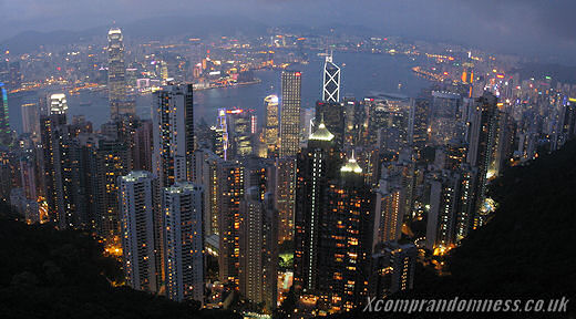 Night time at Victoria Peak.