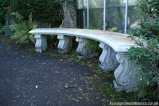 Garden bench.