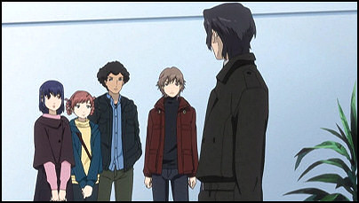 Shin and friends come across Ryo when leaving.
