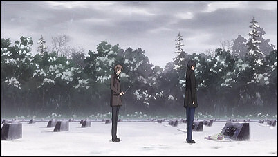 Shin and Ryo at their parent’s memorial.