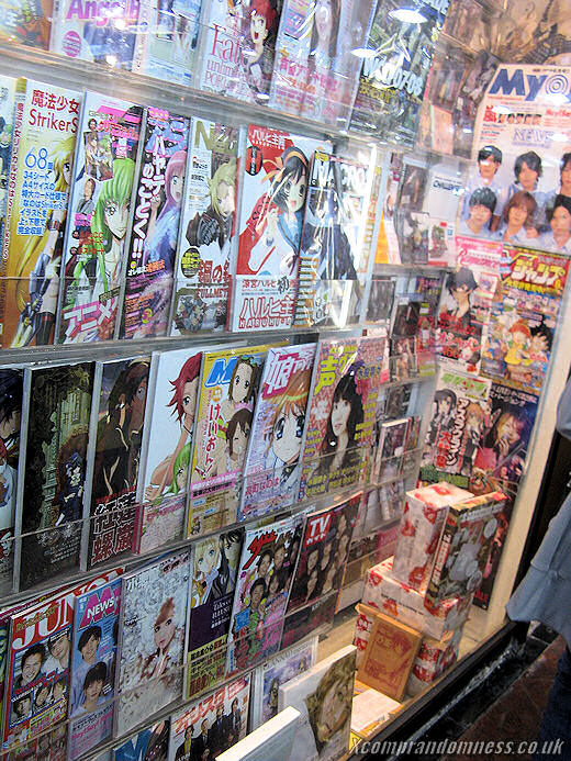 Lots of import magazines.