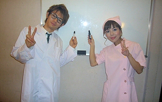 Shihoko and Shunhei cosplaying.