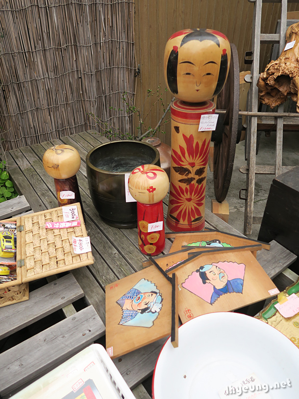 Japanese wooden dolls.