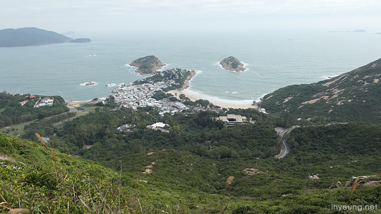 Shek O Country Club and the beach.