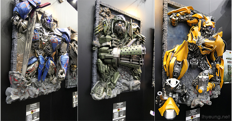 Transformers sculptures.
