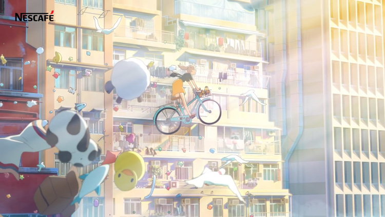 Makoto Shinkai team animated Hong Kong with Nescafe ad.