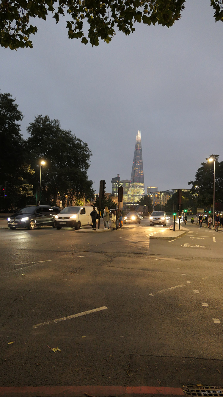 The Shard in the distance.