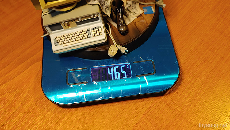 Total weight of the scale figure.