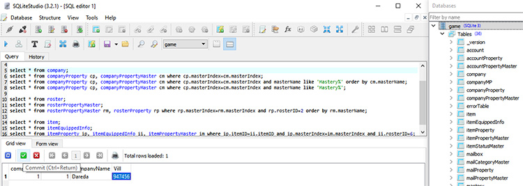 Save files are just SQL databases.