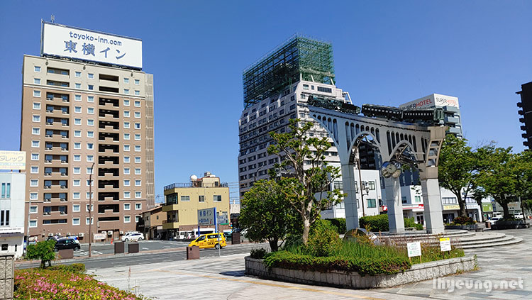 Outside Yonago Station and Toyoko Inn. Outside Yonago Station and Toyoko Inn.
