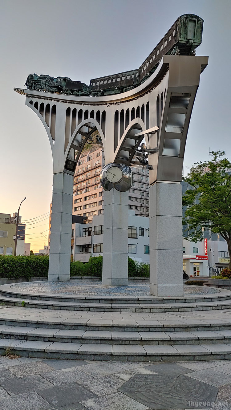 Train statue outside Yonago. Train statue outside Yonago.
