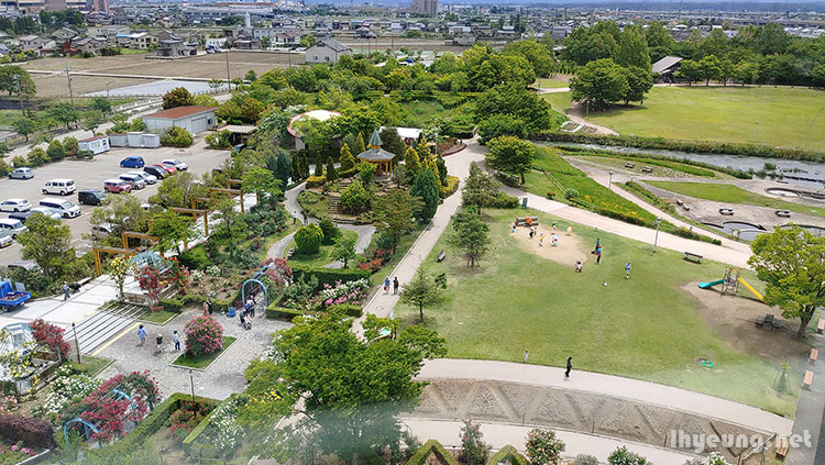 Park from the third floor.