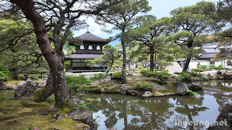Kinkaku in the distance.