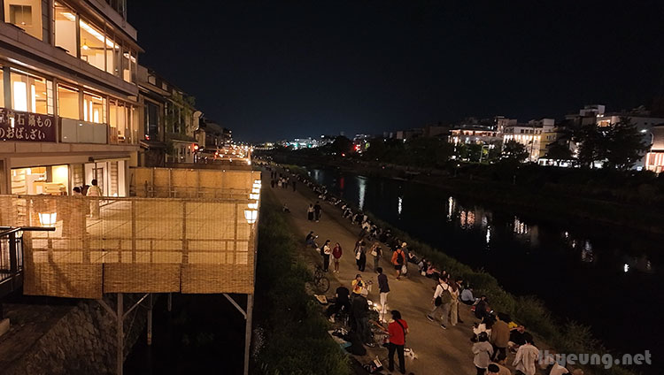 Very lively along the river.