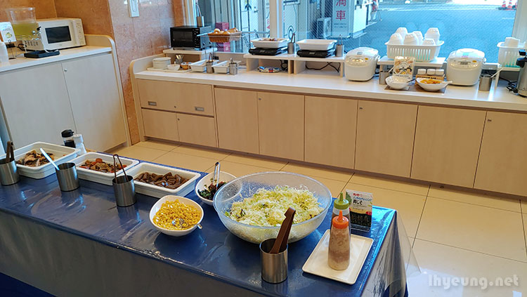 A modest buffet.