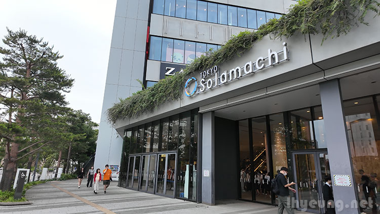 Outside Solamachi shopping centre.