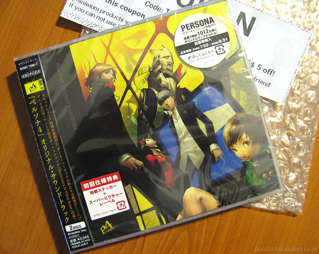 Persona 4 OST First Press Edition | LH Yeung.net Blog - AniGames